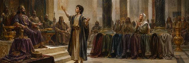 The youngest brother refuses Antiochus's offered mercy and turns toward his mother in steadfast prayer
